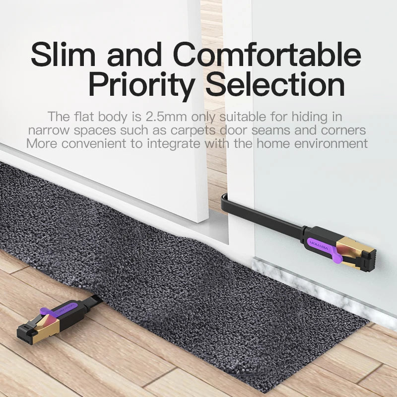 Cabo de Rede Vention Ethernet Cat7 RJ45 STP – Até 10Gbps