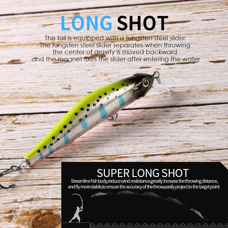 Isca Artificial BEARKING Magnet Minnow 80mm 8,5g – Modelo O-BK-Z183ZP