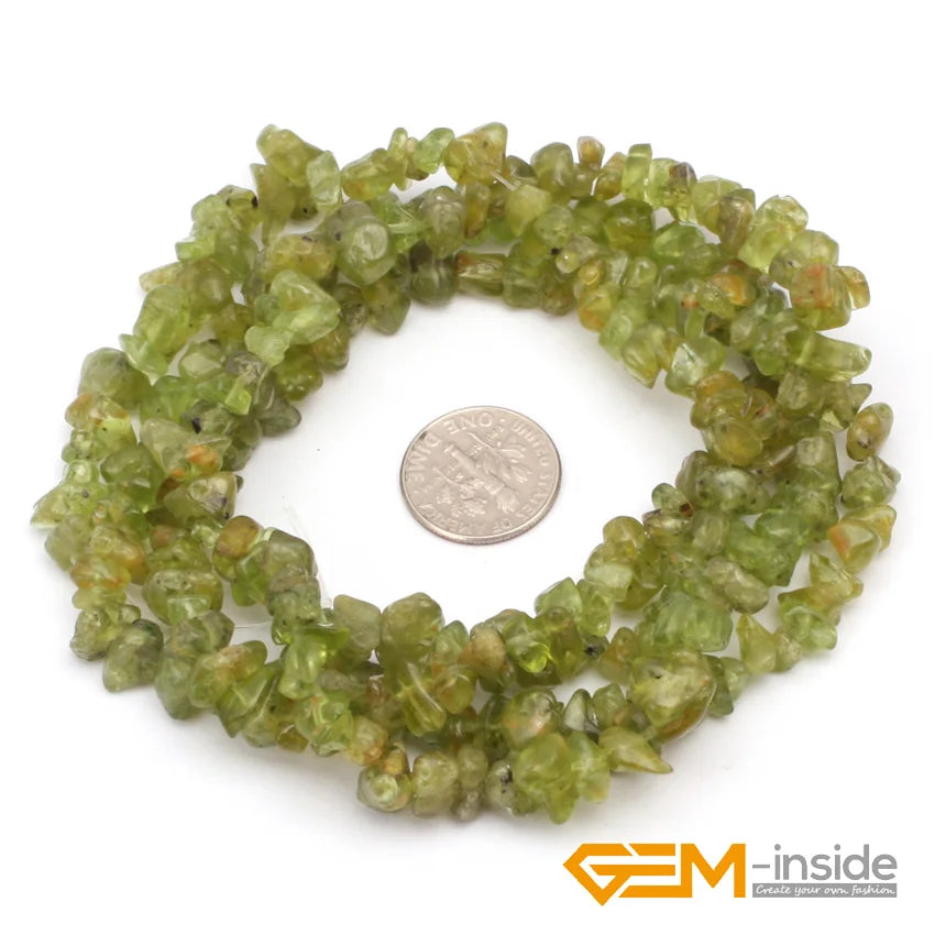 Natural Chips Shape Stone Beads Material Peridots Fluorite Malanchite Garnet Lapis Lazuli Ametrines Stand 34 Inch