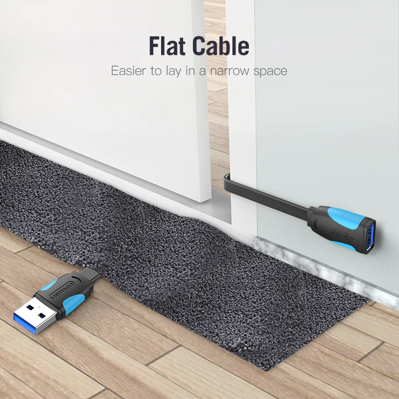 Vention Cabo USB de Extensão USB 3.0 / 2.0 – Macho para Fêmea (0,5 m a 5 m)