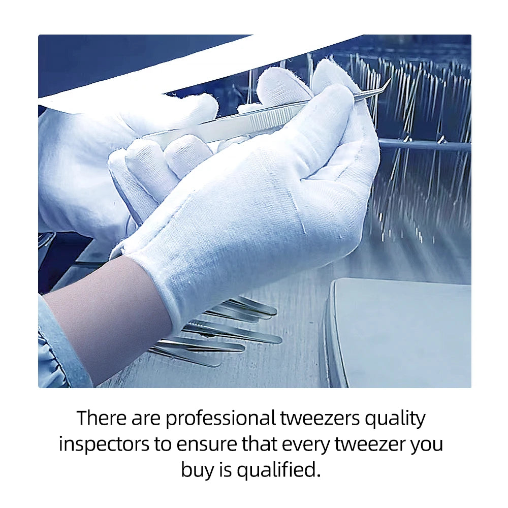 Pinça Profissional para Extensão de Cílios NAGARAKU em Aço Inoxidável