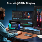 UGREEN Hub USB-C Dual HDMI 10 em 1 – 8K / 4K, PD 100W, Ethernet Gigabit, SD/TF