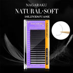 NAGARAKU Cílios Fio a Fio Classic – 16 Fileiras, Preto Matte, Efeito Natural