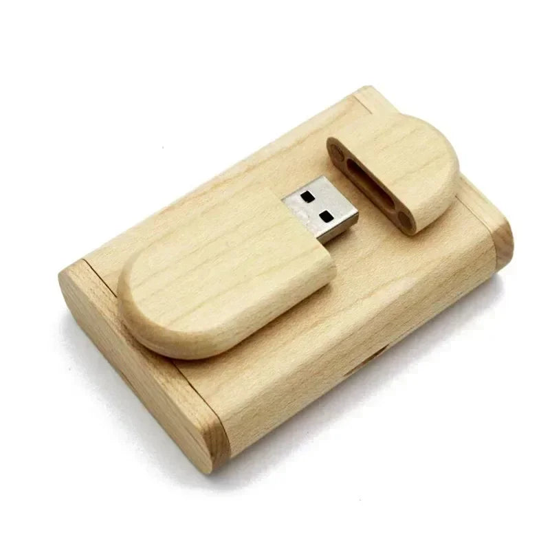Pen Drive JASTER USB 2.0 em Madeira/Bambu com Logo Personalizado – Até 128GB