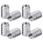 Kit com 4 Tampas de Válvula de Pneu DSYCAR em Alumínio – Estilo Knurling (Schrader US)