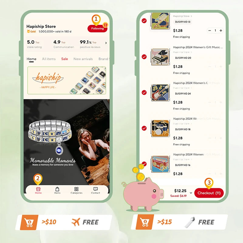 Charm Hapiship em Aço Inoxidável – Modelo DJ003 (Compatível com Pulseiras)