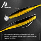 MEREDITH Easy Shiner – Isca Artificial Soft Bait em Silicone (50mm a 100mm)