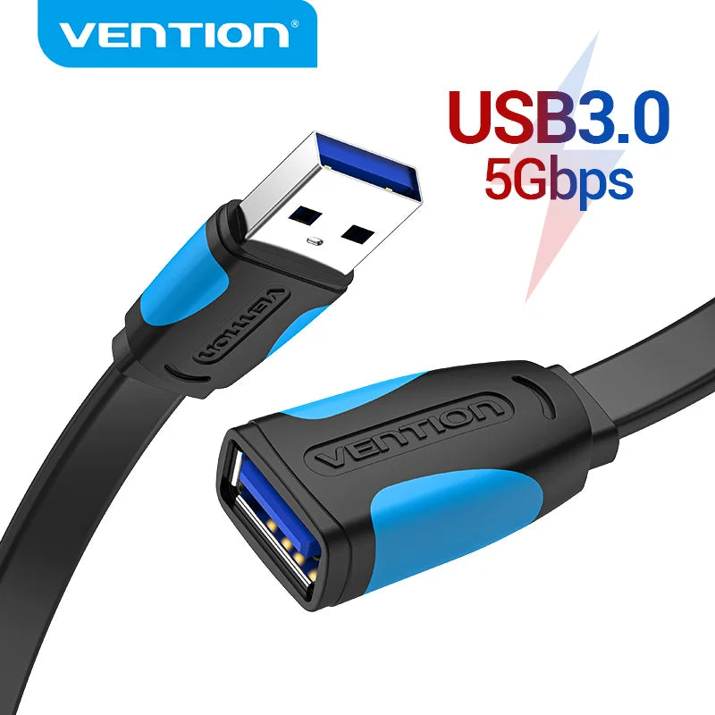 Vention Cabo USB de Extensão USB 3.0 / 2.0 – Macho para Fêmea (0,5 m a 5 m)