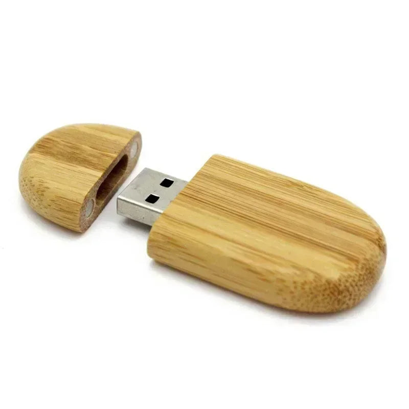 Pen Drive JASTER USB 2.0 em Madeira/Bambu com Logo Personalizado – Até 128GB
